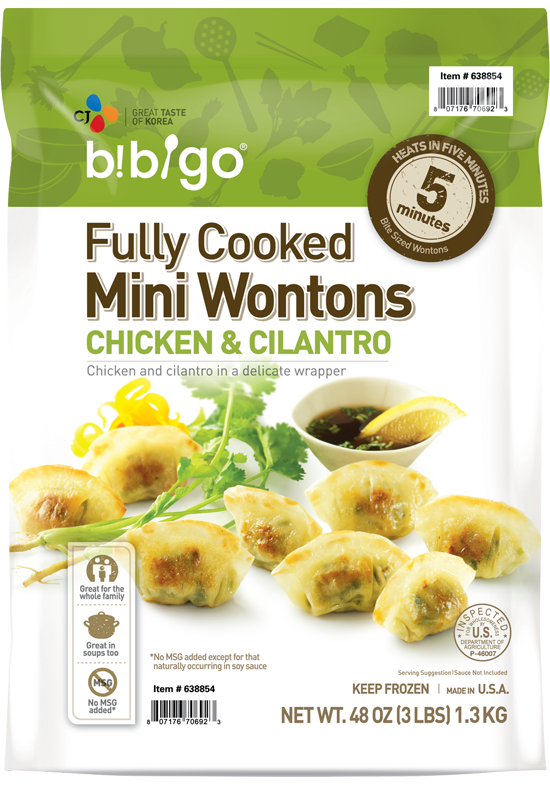 Bibigo™ Mini Wontons Chicken And Cilantro 48 Oz Bibigousa